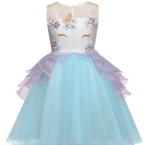 Unicorn dress with unicorn headband
